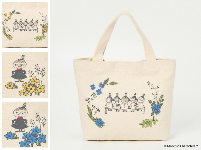 リトルミイと草花をデザインした「ムーミンキャンバストートバッグ」