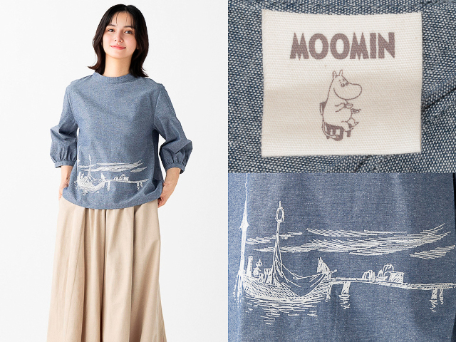 ムーミンパネル刺繍ブラウス