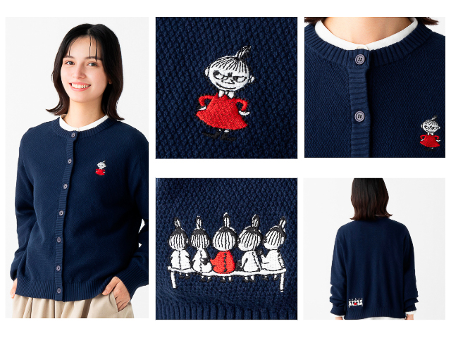 ムーミン刺繍カーディガン