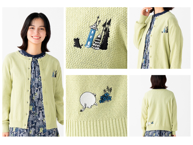 ムーミン刺繍カーディガン