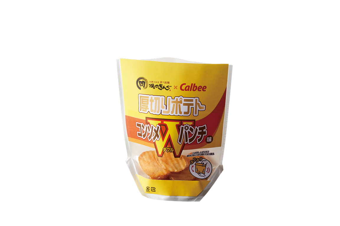 「Calbee しゃかしゃか厚切りポテト～コンソメWパンチ味～」（429円）