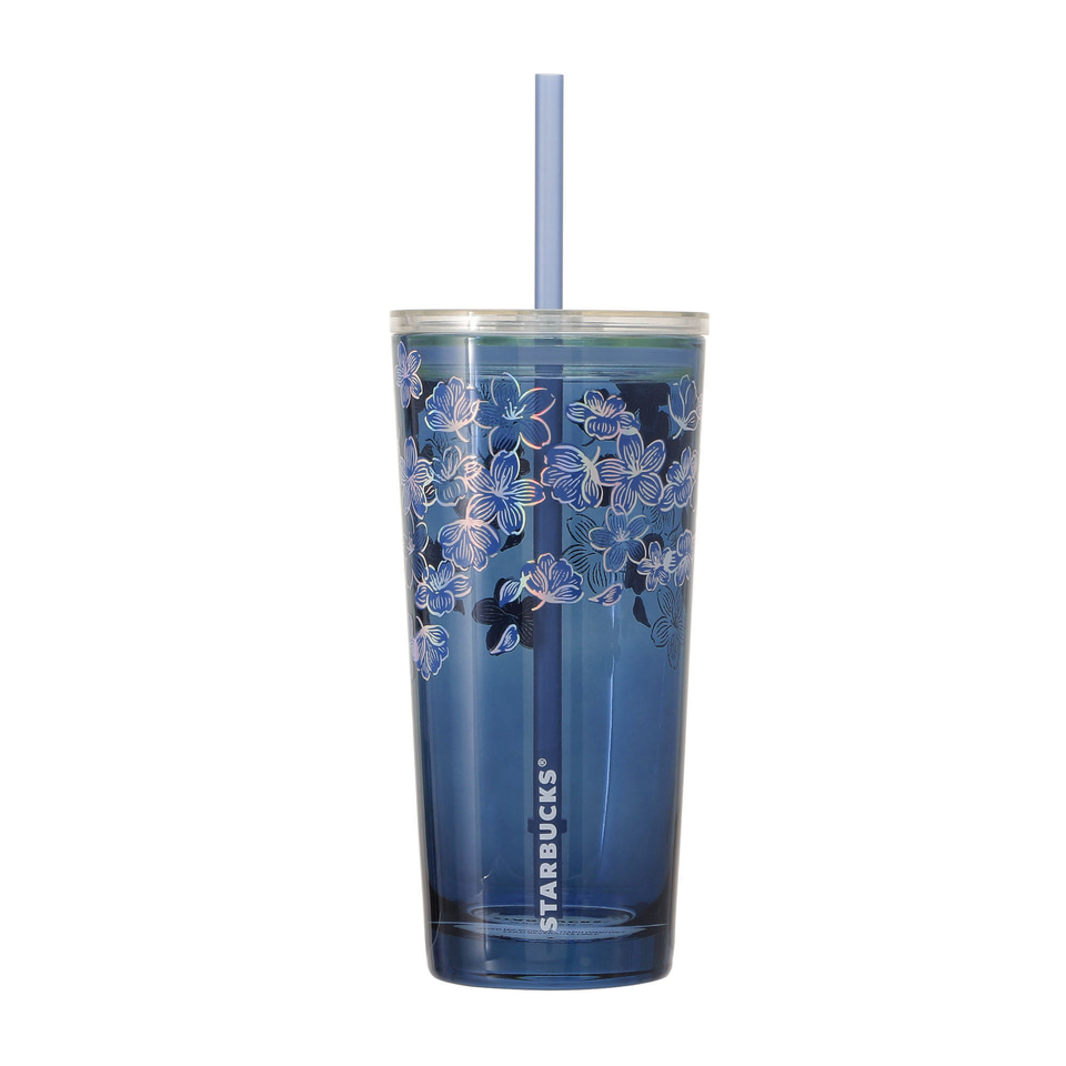 スターバックス　スタバ　さくら　ナイトブルー　グリッター　ボトル　夜桜 スターバックス SAKURA2025 ステンレスボトルグリッターナイト