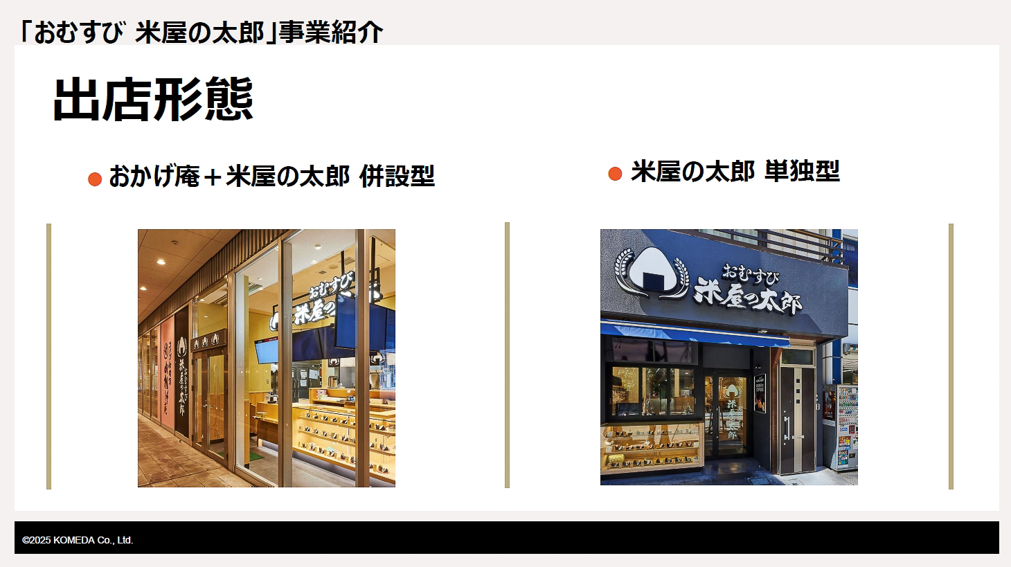 「米屋の太郎」の出店形態