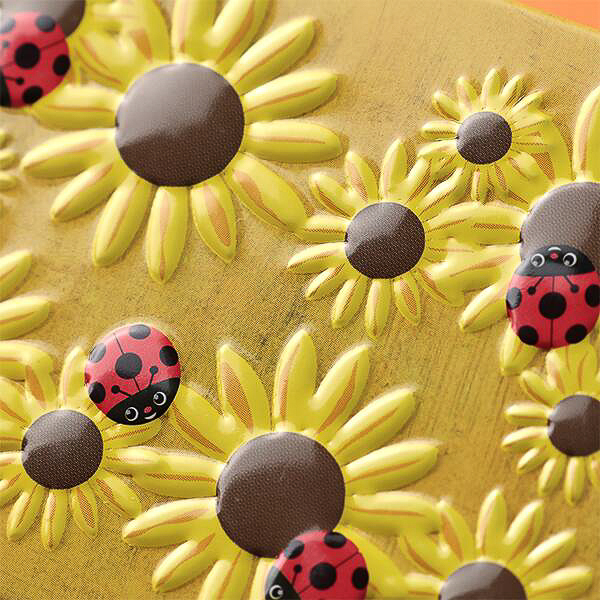 「レディバードスクエア缶」（イエロー）