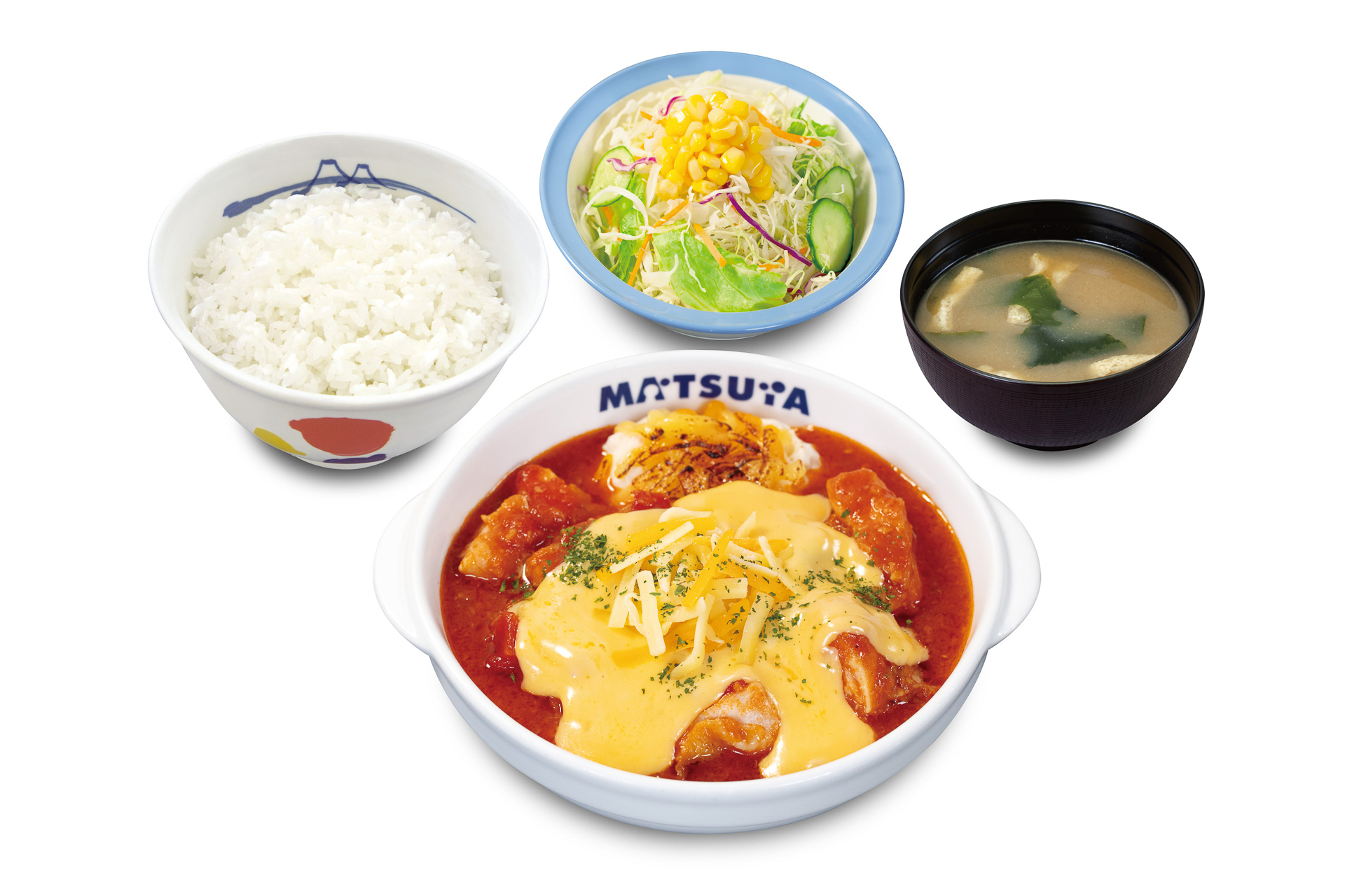 松屋「チーズ煮込みトマトチキン定食」（1150円）