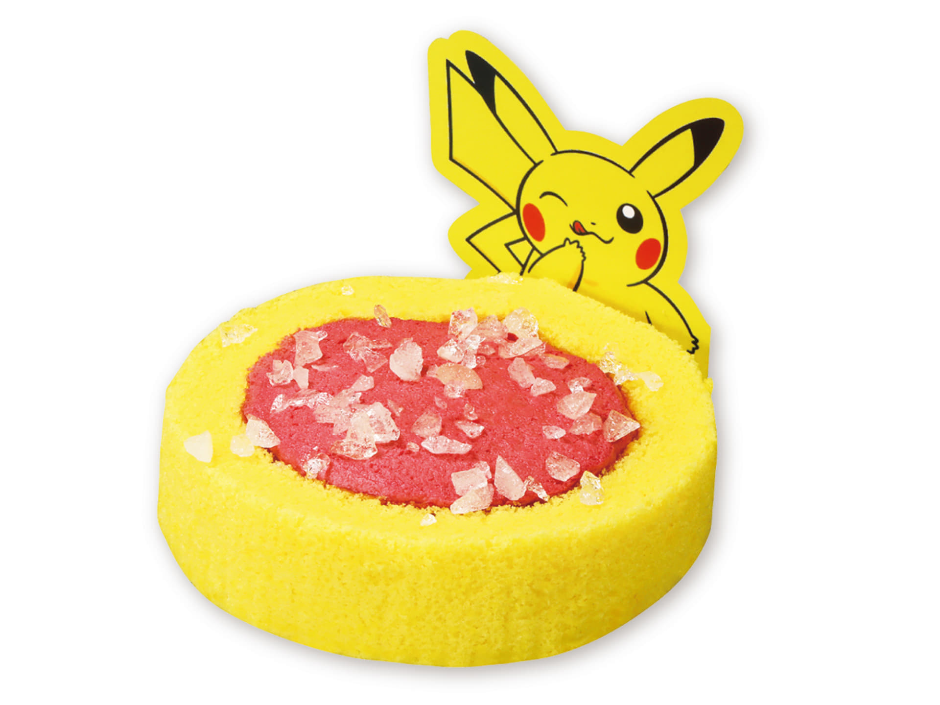 ピカチュウのほっぺすりすりロールケーキ（480円）