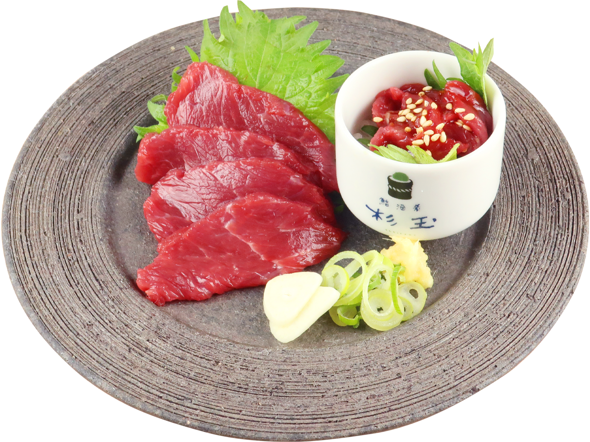 馬肉の刺し盛り（913円）