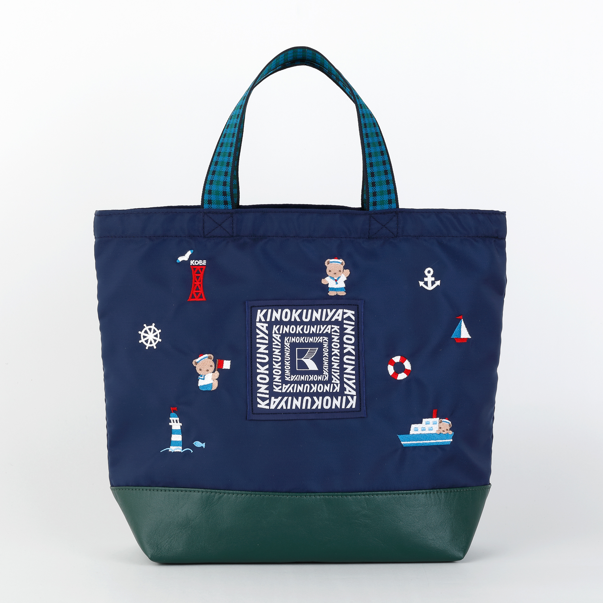 紀ノ国屋のロゴの周囲に神戸のマリンモチーフをデザイン