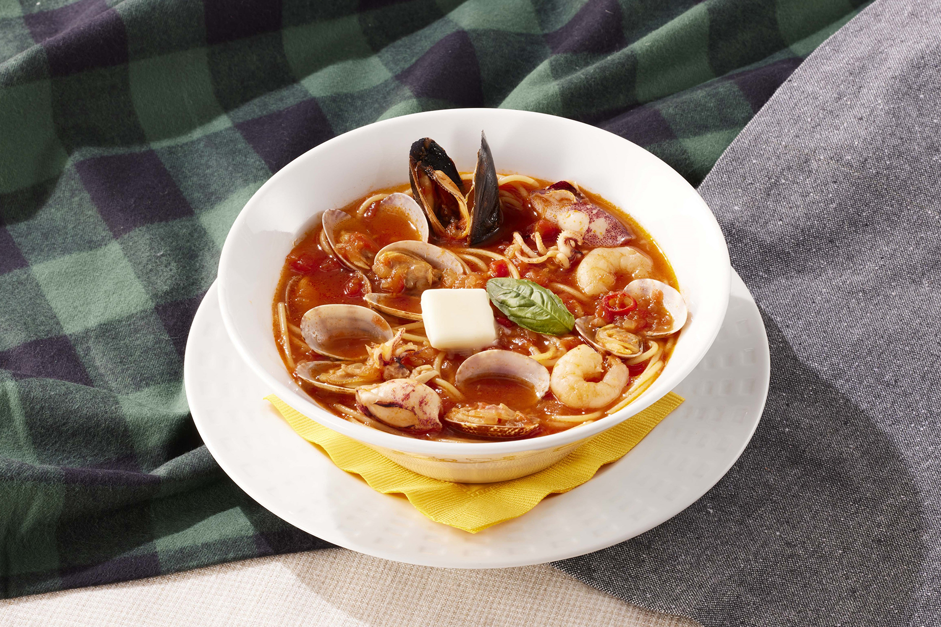 魚介のスープパスタ