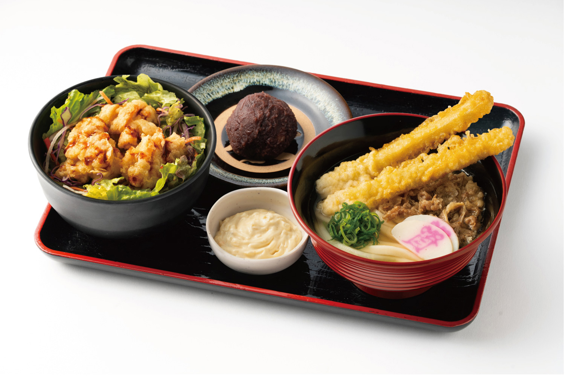 ミニサイズの「鶏タル丼」のセット