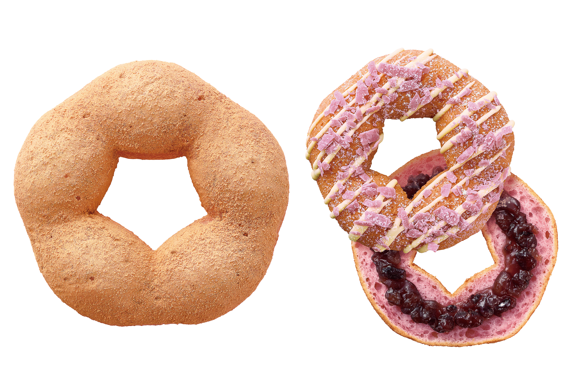 ミスタードーナツ「桜もちっとドーナツ」の「黒須きなこ」と「塩あずき」