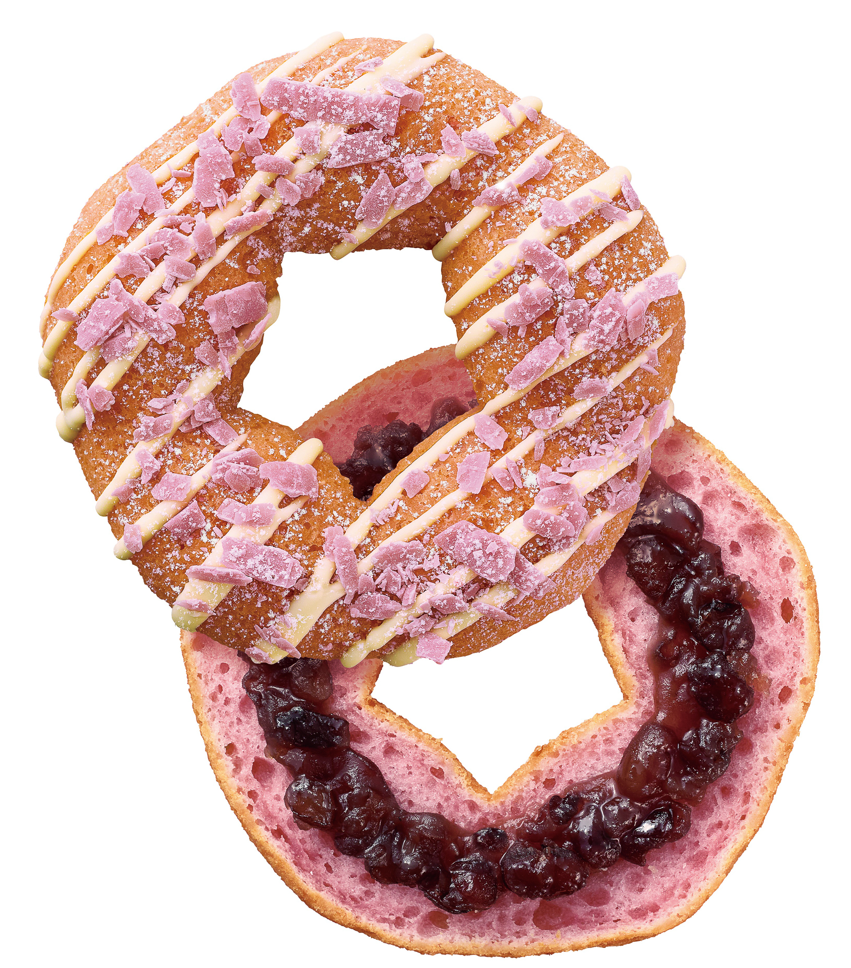 「桜もちっとドーナツ 塩あずき」（テイクアウト205円/イートイン 209円）