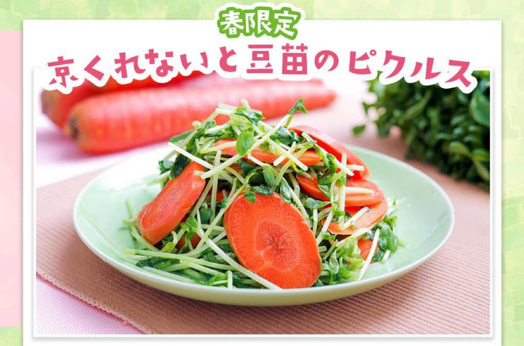 京くれないと豆苗のピクルス