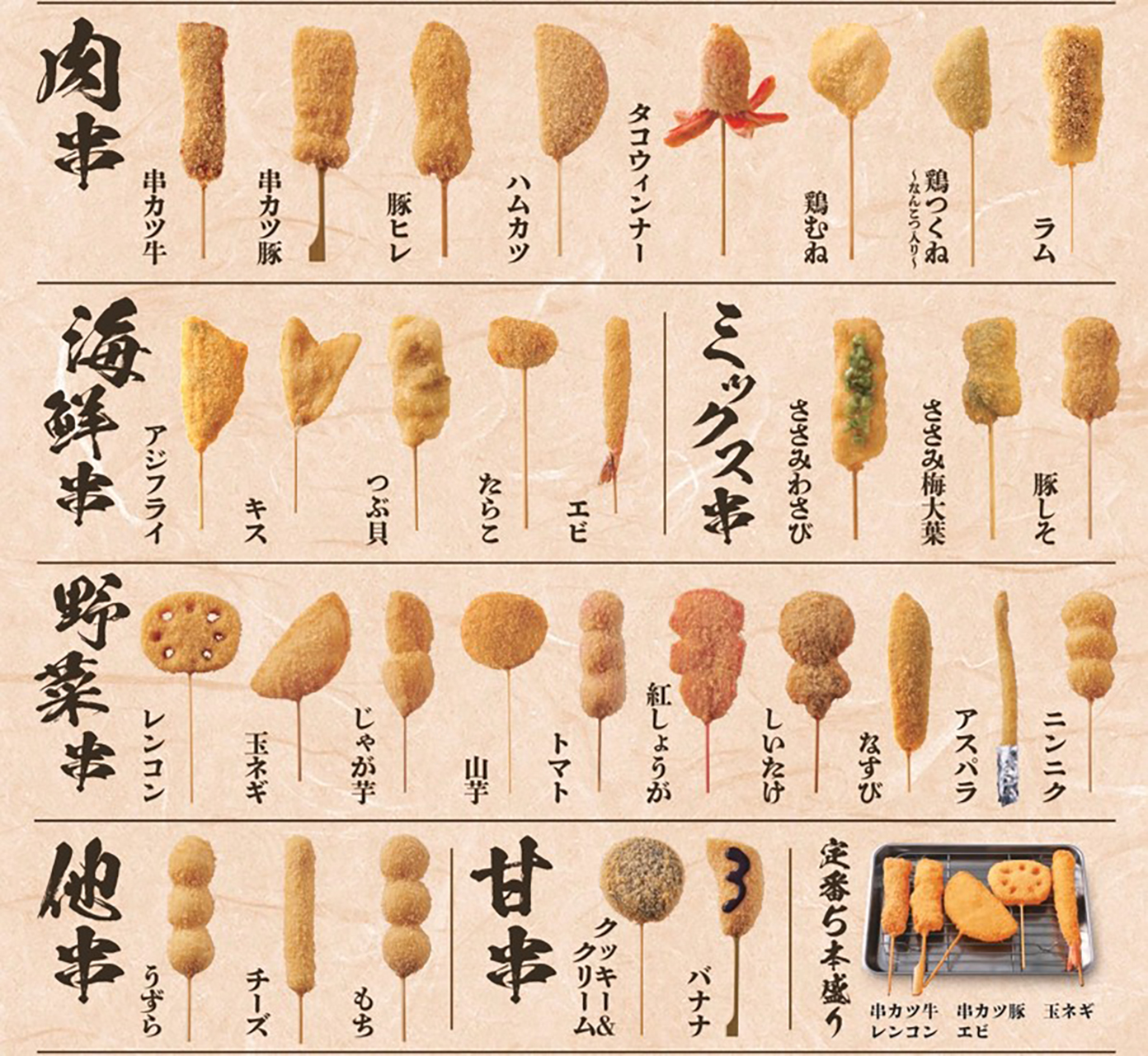 食べ放題メニュー