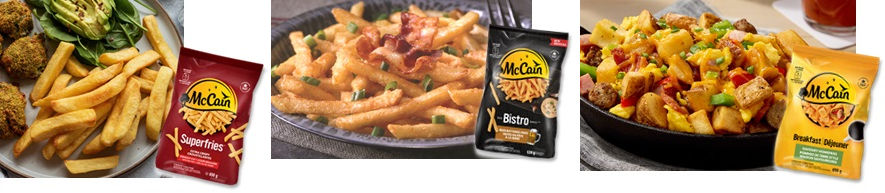 マッケインの冷凍ポテトの取り扱いもスタート