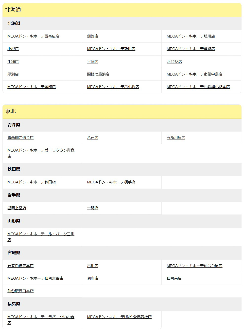 「ペコちゃん」アイテムを販売するドン・キホーテ店舗リスト