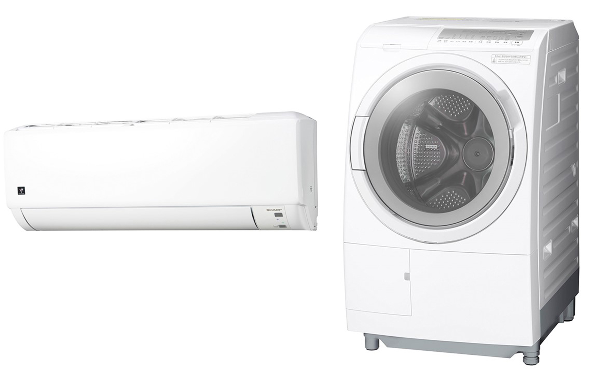 シャープ プラズマクラスター 7000搭載エアコン（左）、シャープ プラズマクラスター 7000搭載エアコン（右）