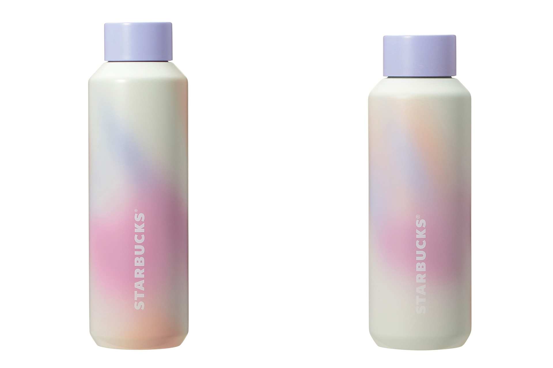 ステンレスボトル ミスティブルー 591mL（左）、437mL（右）