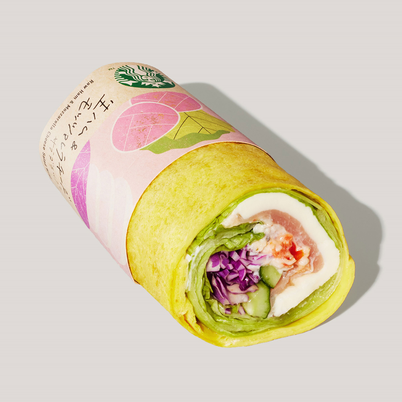 生ハムモッツァレラチーズ サラダラップ（350円）