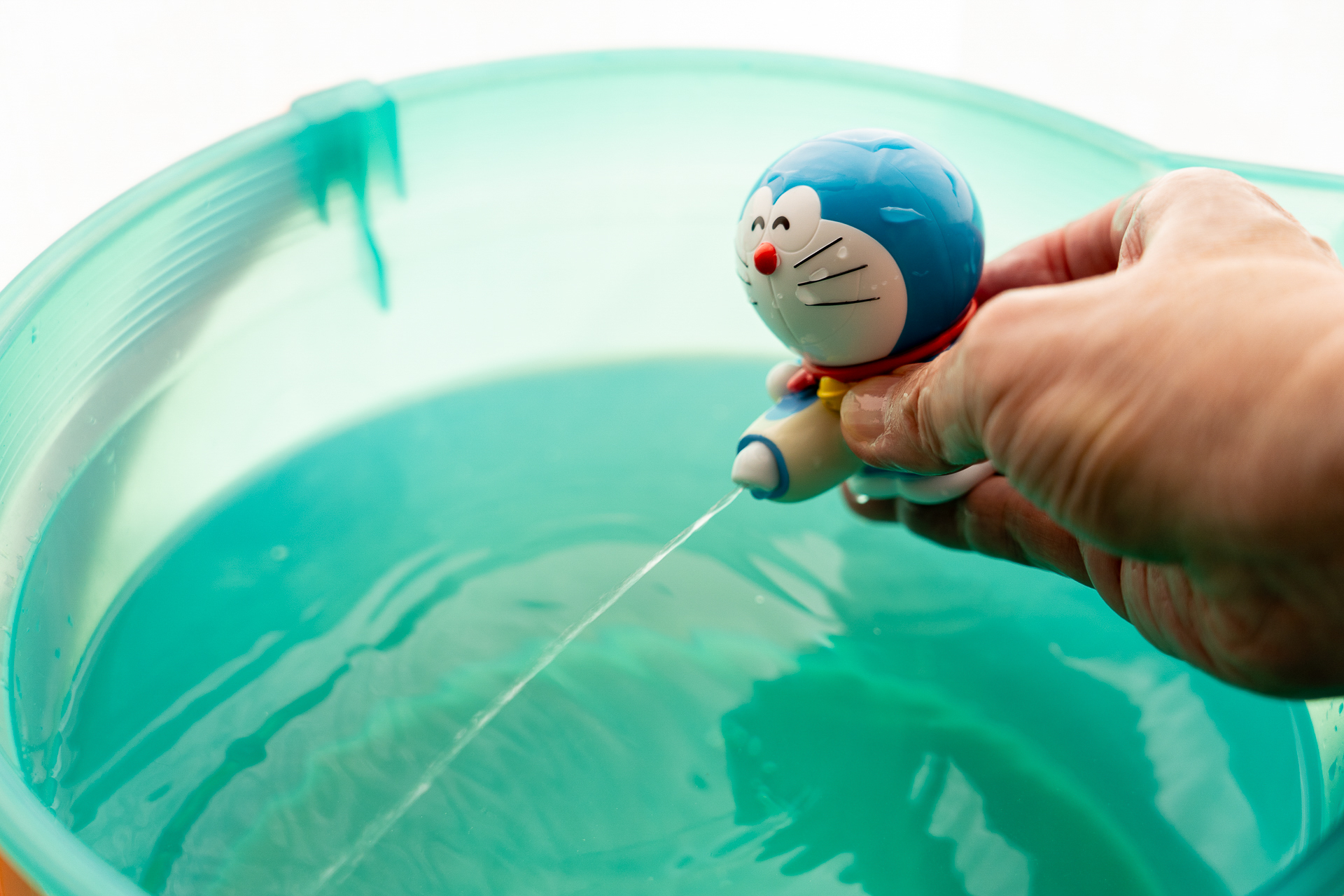 水がピューッと出るよ
