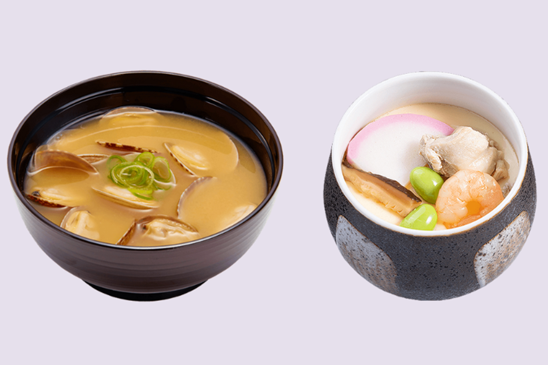 味噌汁・茶碗蒸しセット（550円）