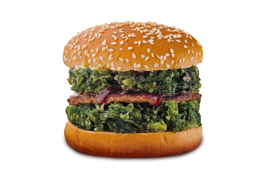 ドムドムハンバーガー「春菊かき揚げバーガー」