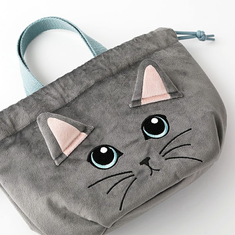 紀ノ国屋 保冷巾着 ロシアンブルー