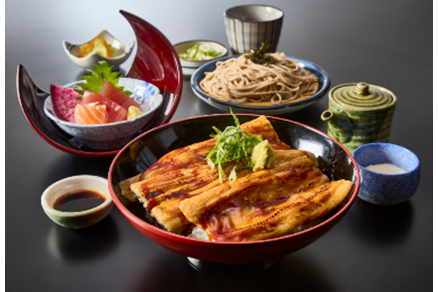 ふっくら炙り大煮あなご丼御膳（2180円）