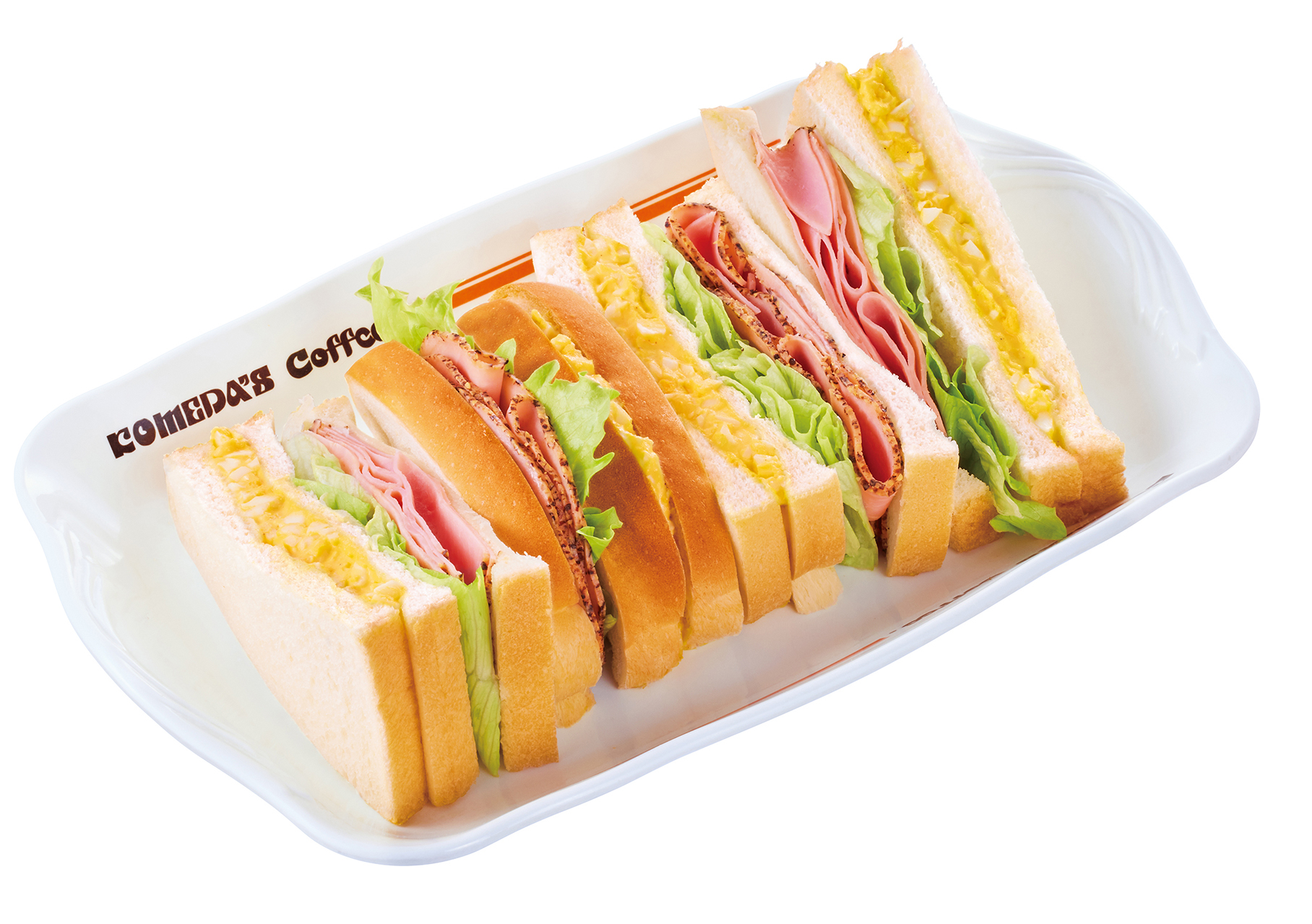 コメダ珈琲店「ペッパーポークとたまごの具沢山サンド」