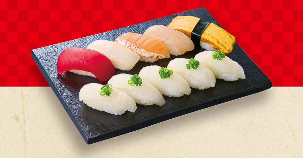 「えんがわたっぷり握り」（690円）