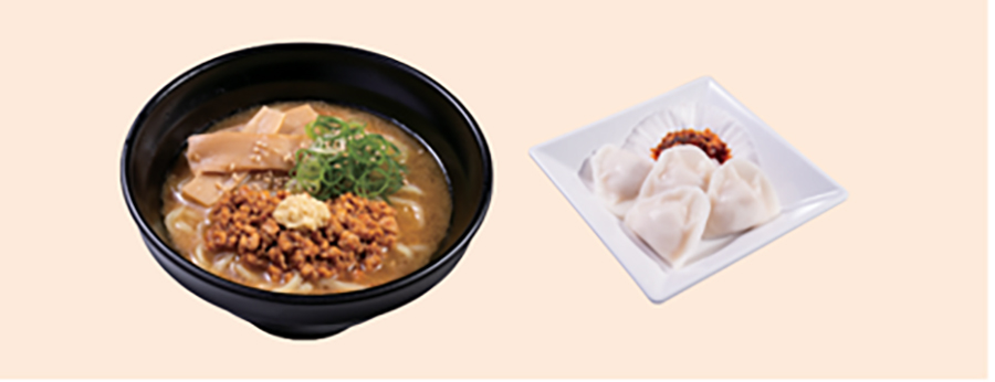 「らーめん＆水餃子セット」（900円）