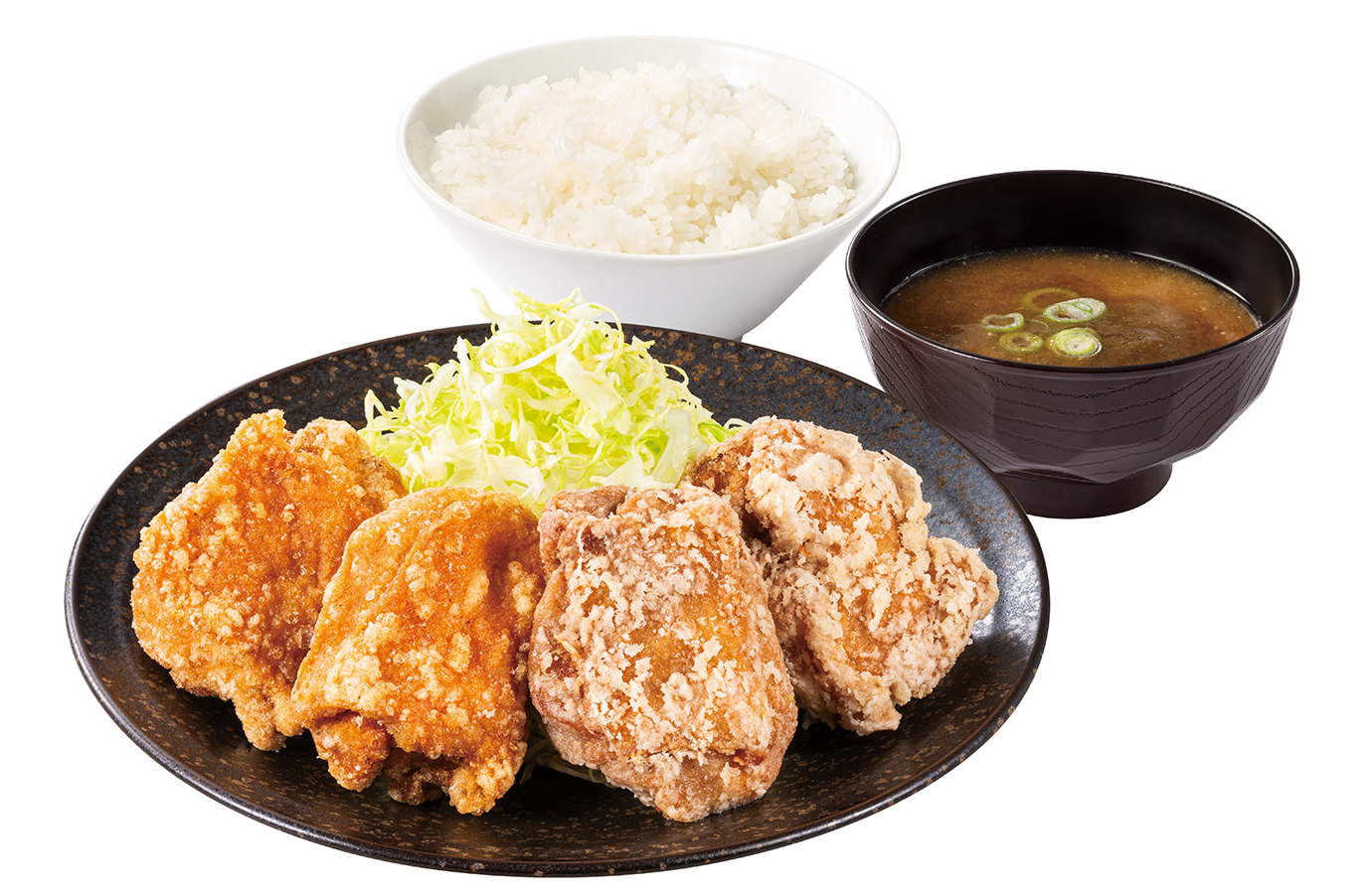 「にんにくからあげの合盛り定食」（759円）