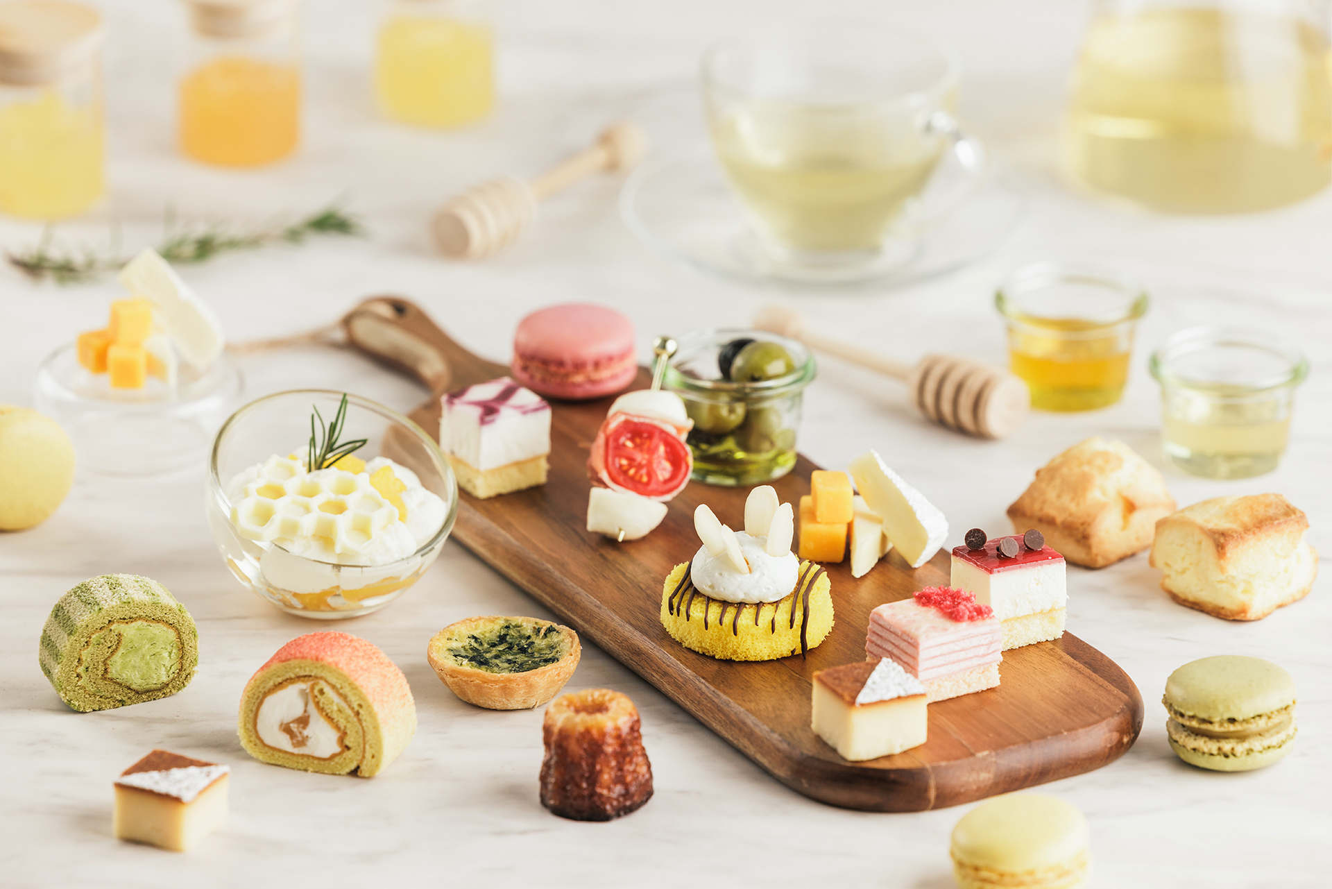 はちみつとチーズをふんだんに使ったスイーツやセイボリー