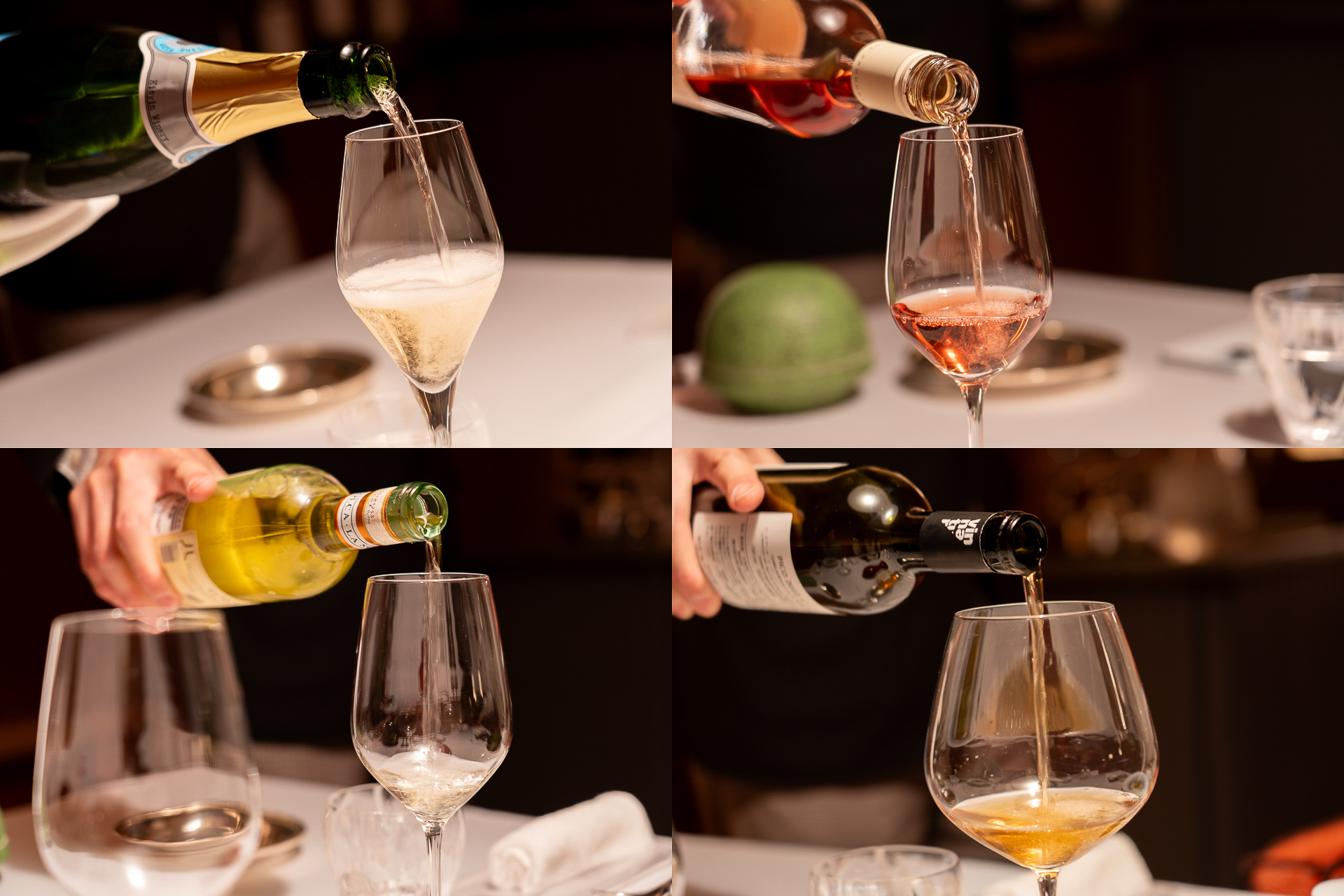 ペアリングコースは料理に合わせて全8種類のワインが楽しめます