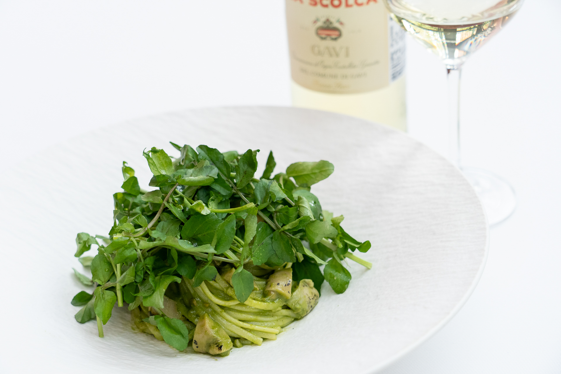 水がキレイな山梨はクレソンの産地。品のいい香りはパスタによく合います