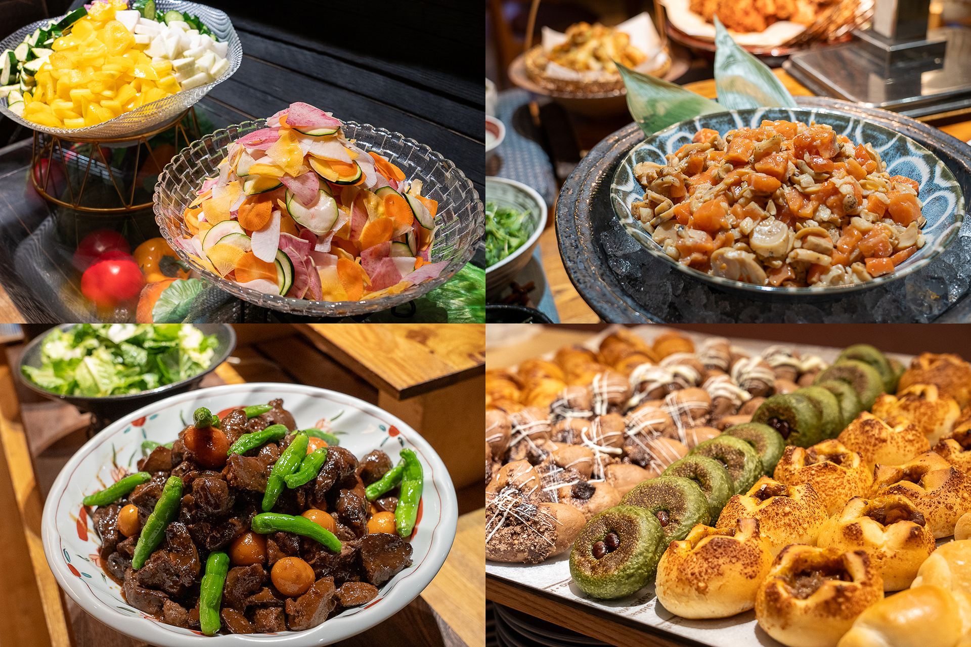 右上は海宝丼ならぬ「甲斐宝丼」。錦糸卵をごはんに敷いて自分で盛り付けます