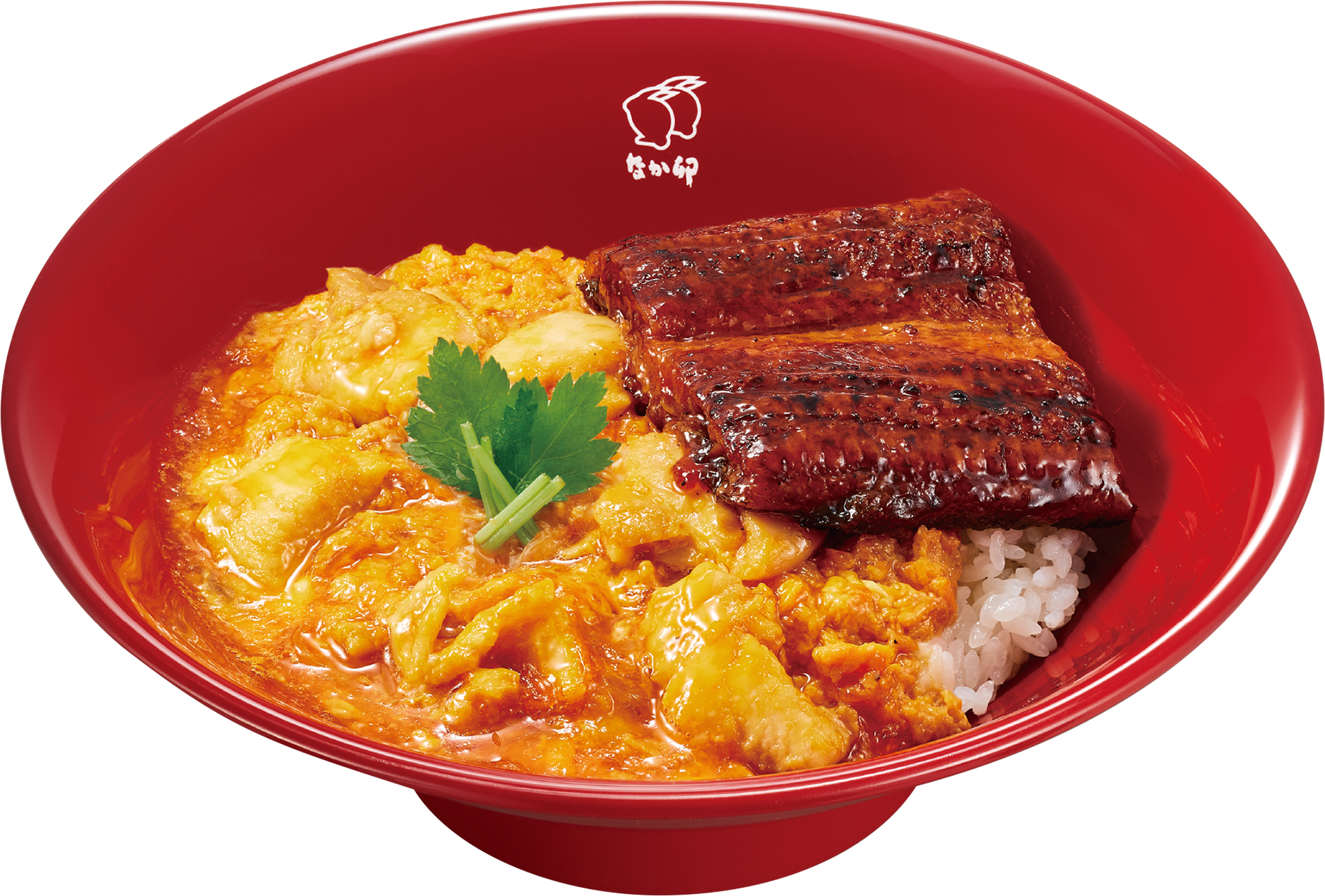 なか卯「うなぎあいがけ親子丼」