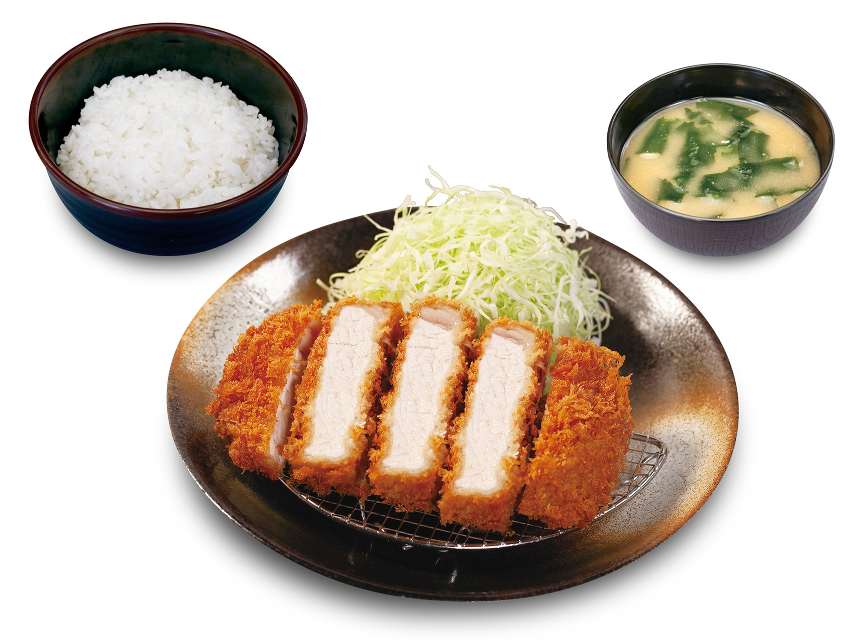 「厚切りロースかつ定食」（990円）