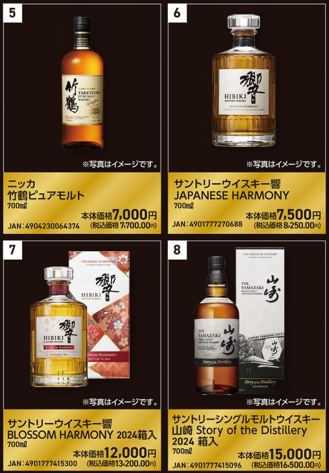 山崎18年、白州18年、響21年などが登場