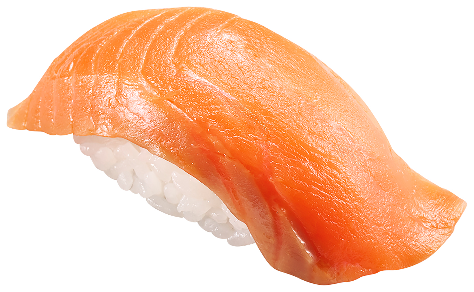 「大切りサーモン1貫」（120円～/4月23日～5月11日に販売）