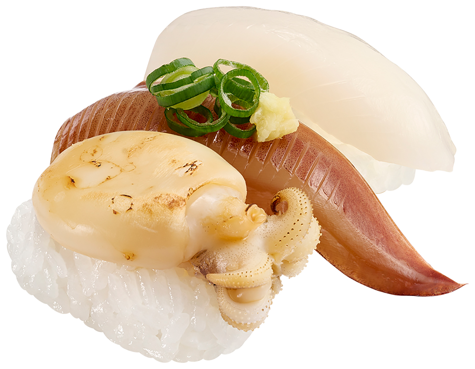 「いか3貫盛り」（260円～/4月23日～5月11日に販売）