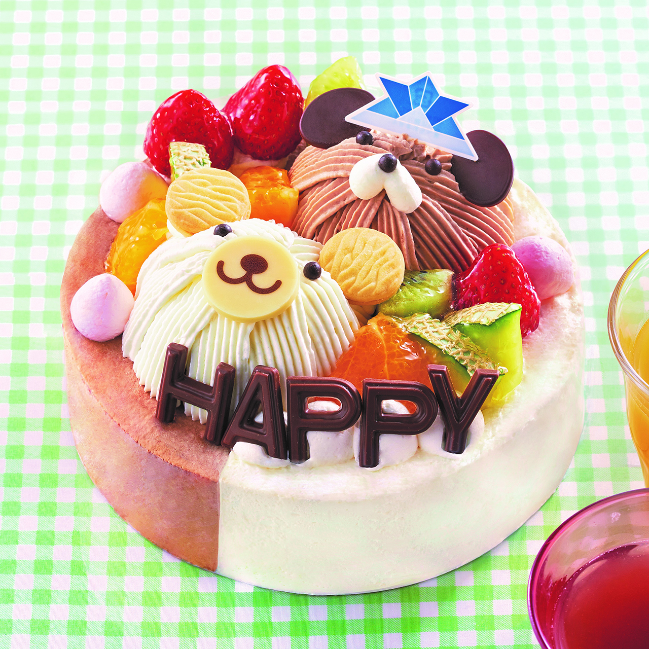 「こどもの日 2つの味が楽しめる ハッピーどうぶつ デコレーション」（3888円）