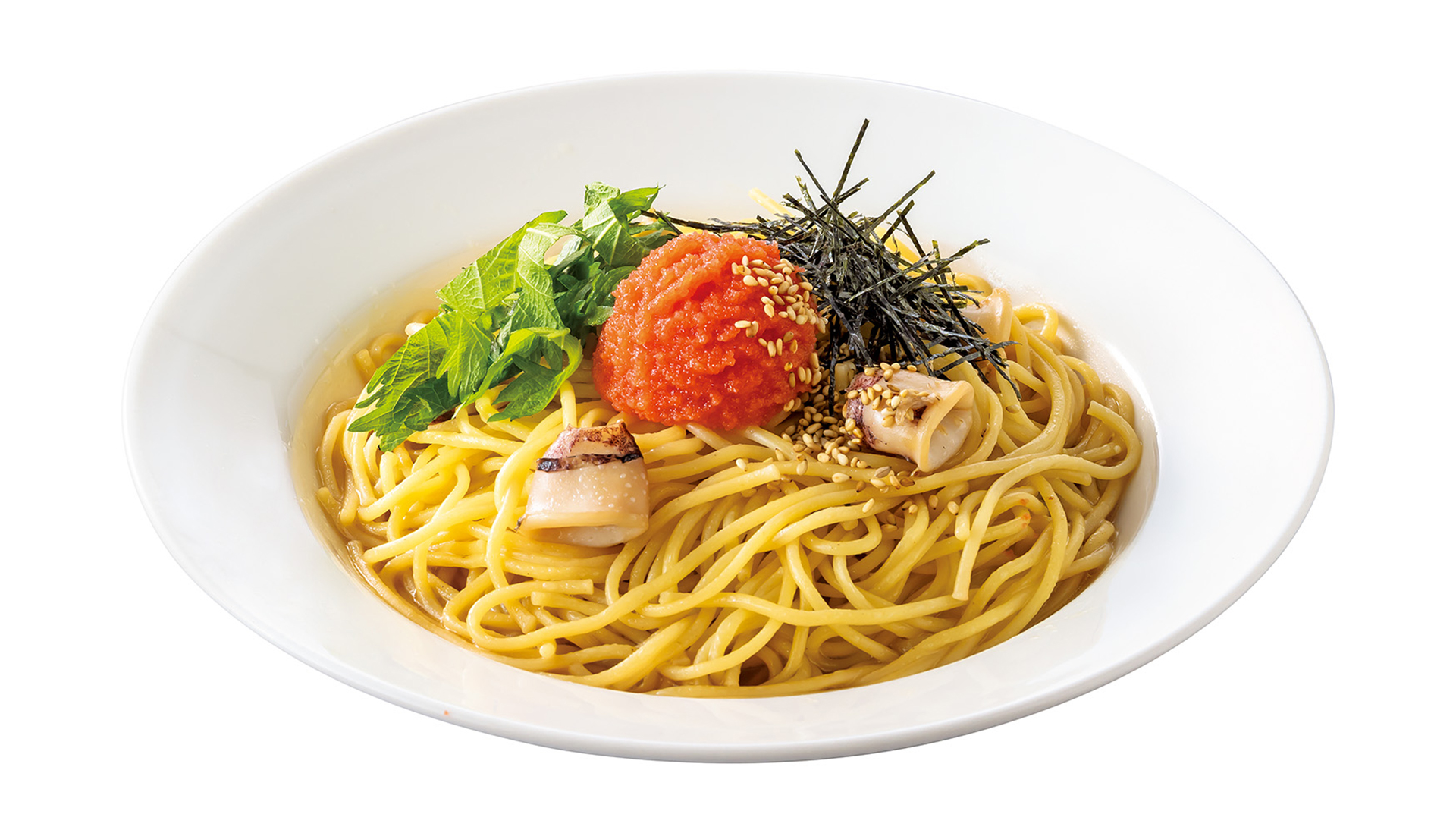 「ヤリイカと明太子の和風パスタ」（950円）