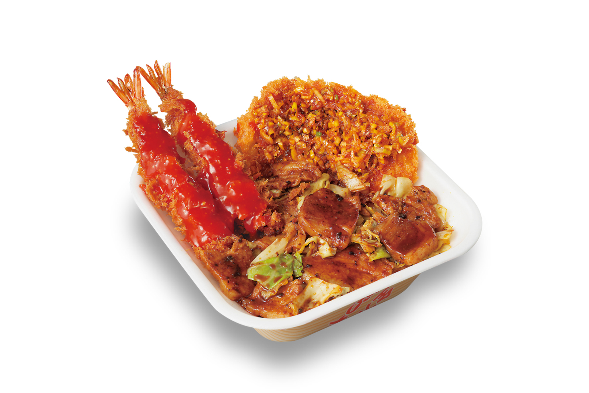 「かつやの中華ざんまい丼弁当（テイクアウト）」（961円）も展開