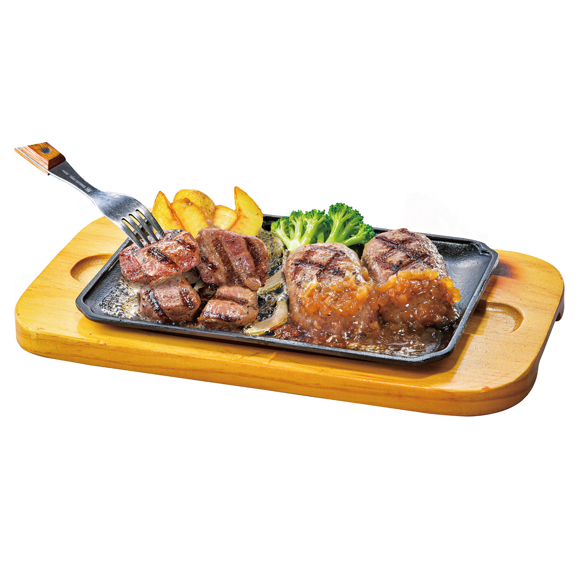 「オージーアンガスカットサーロイン（80g）＆大俵ハンバーグ」