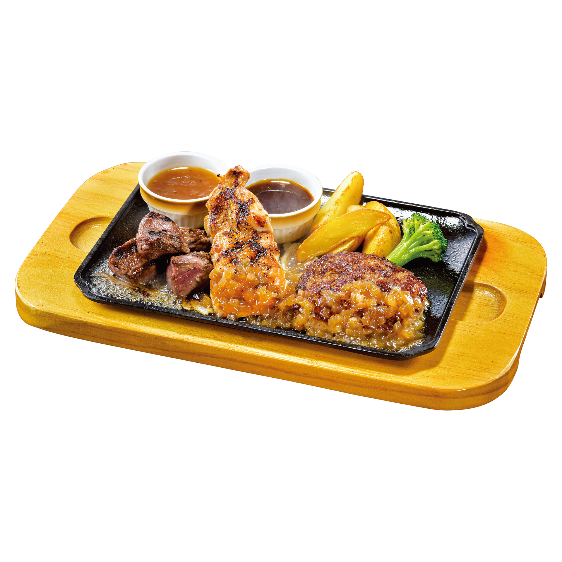 「オージーアンガスカットサーロインのトリプルグリル」