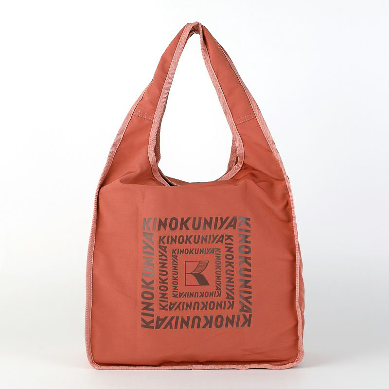 紀ノ国屋 フラップショッピングバッグ（サーモンピンク）