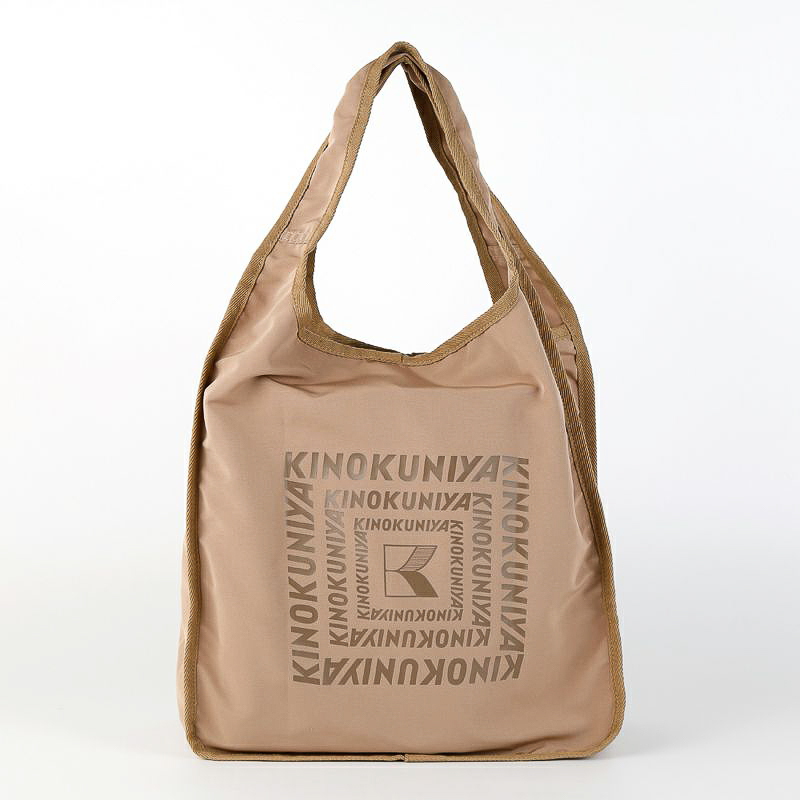 紀ノ国屋 フラップショッピングバッグ（ライトブラウン）