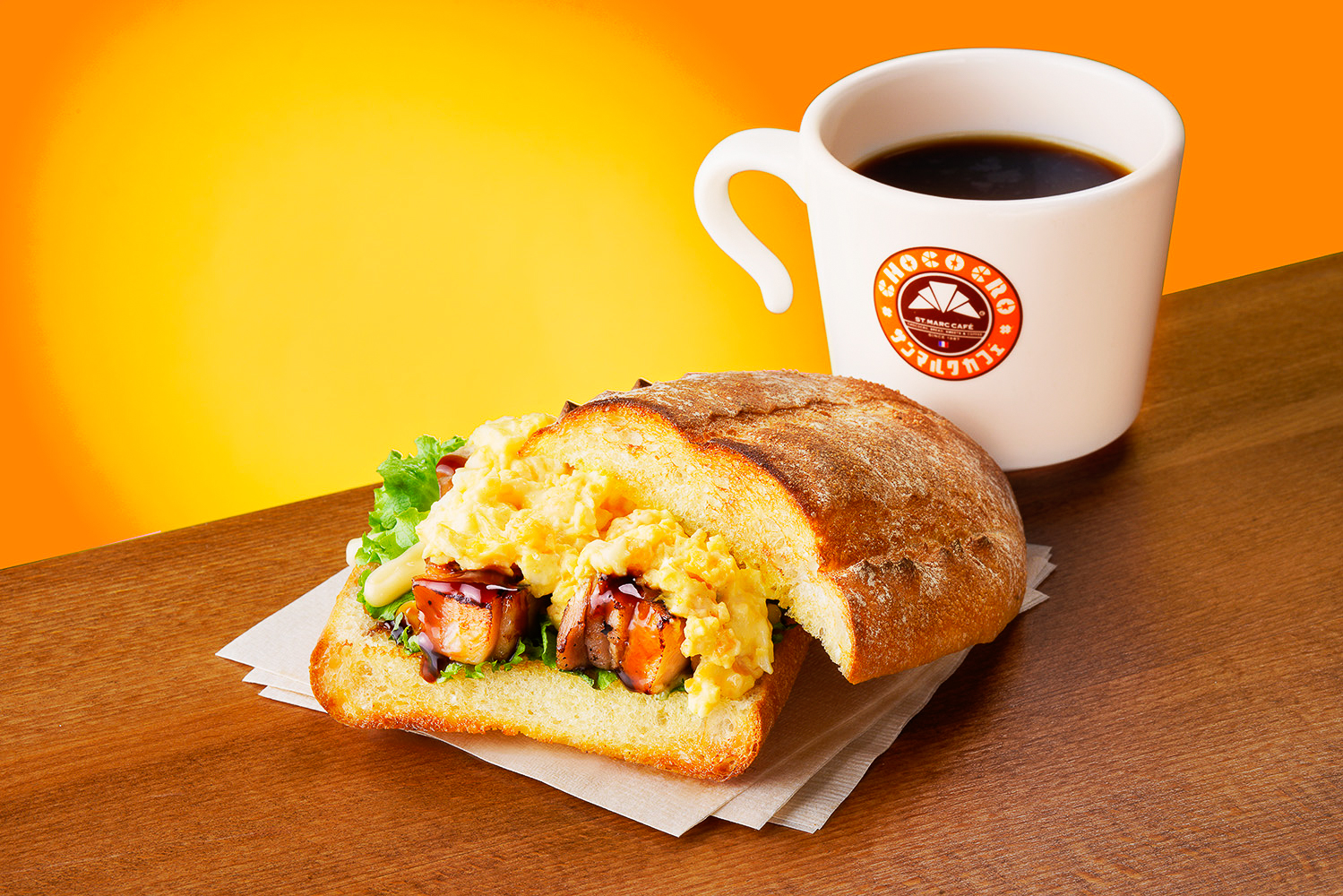 サンマルクカフェ「サンマルクホットサンド とろりチキンてりたま」（620円）