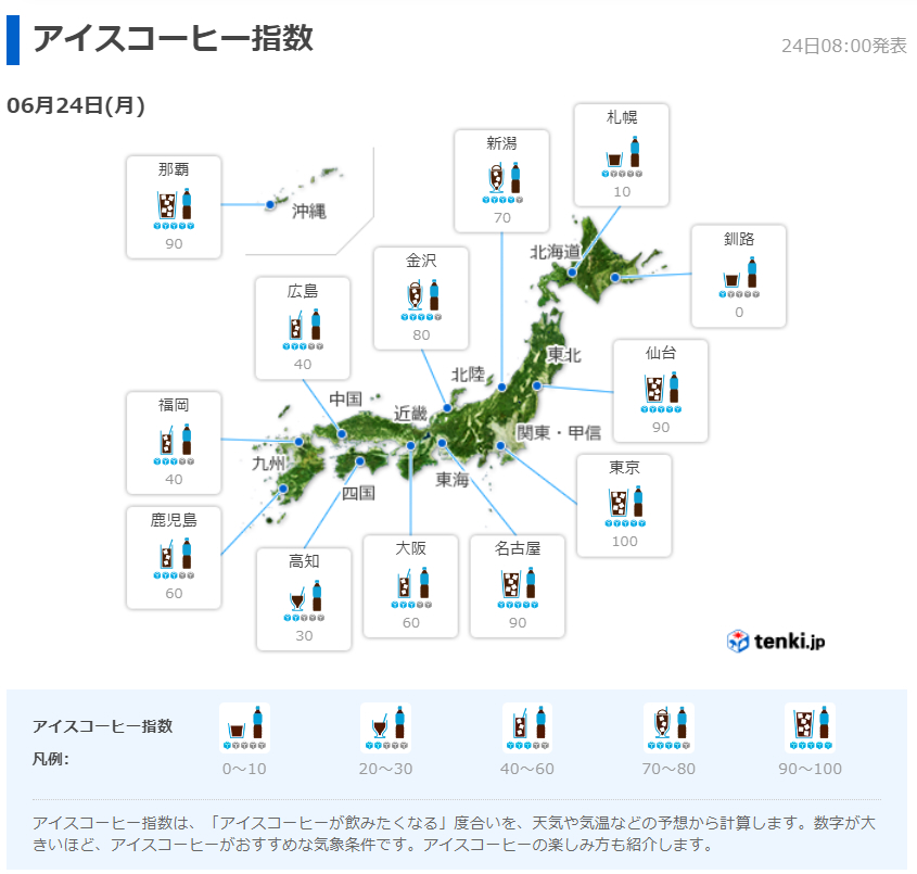 日本気象協会×ネスレ「アイスコーヒー指数」